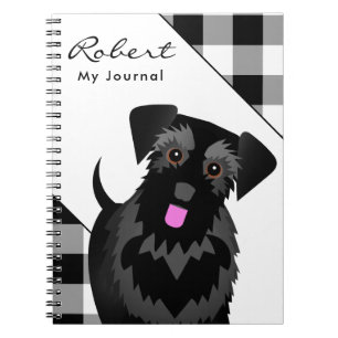 Caderno Espiral Notebook Grito Preto Schnauzer