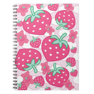 Caderno Espiral Notebook Gummi Sweet Strawberry Heart