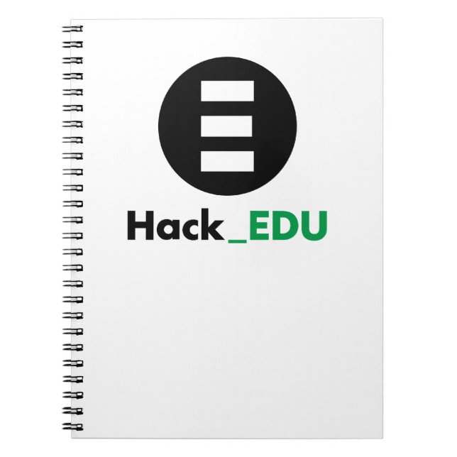 Caderno Espiral Notebook HackEDU (Frente)