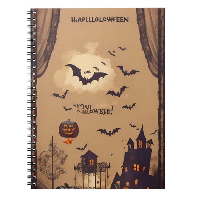 Caderno Espiral notebook halloween (Frente)