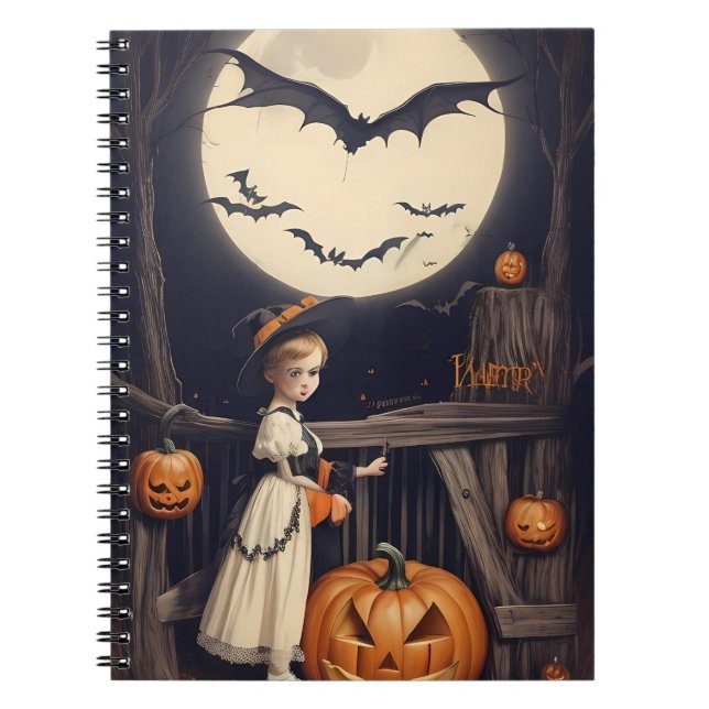 Caderno Espiral notebook halloween (Frente)