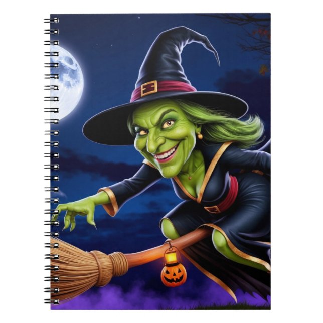 Caderno Espiral Notebook Halloween/Bruxa (Frente)