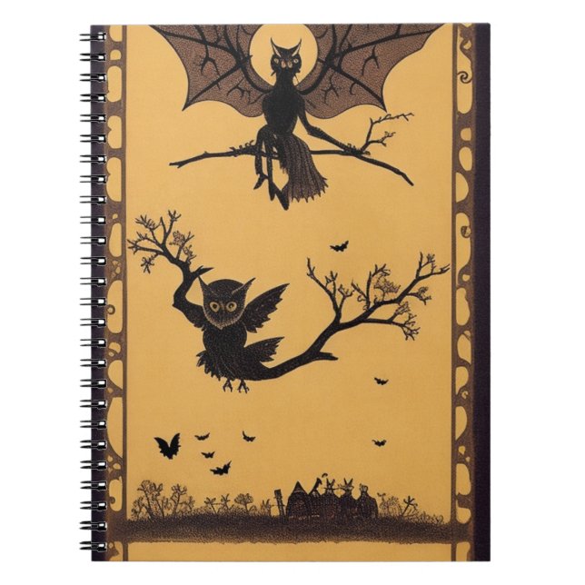 Caderno Espiral Notebook Halloween Magic Samhain Inspirado (Frente)