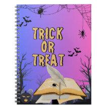 Notebook Halloween Spiral - Escrevendo de Diário a