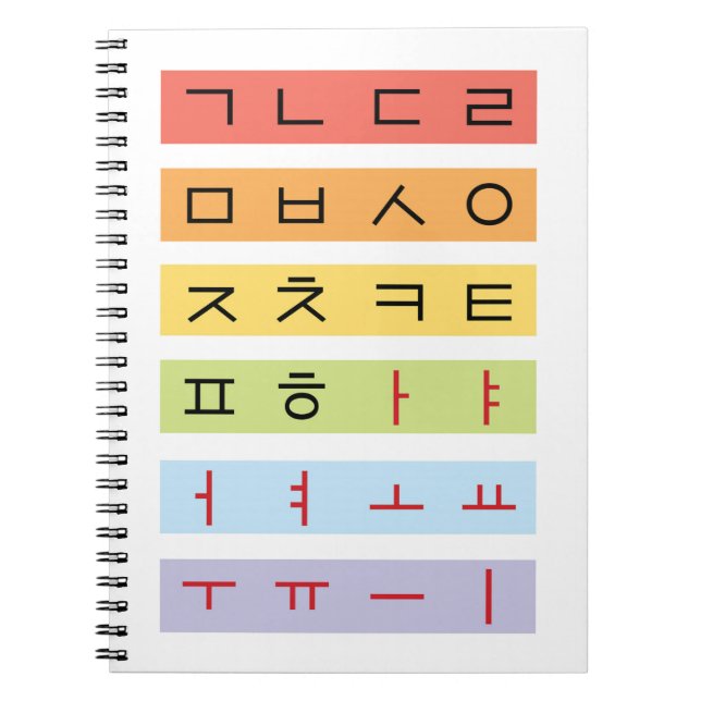 Caderno Espiral Notebook Hangul (Coreano) (Frente)