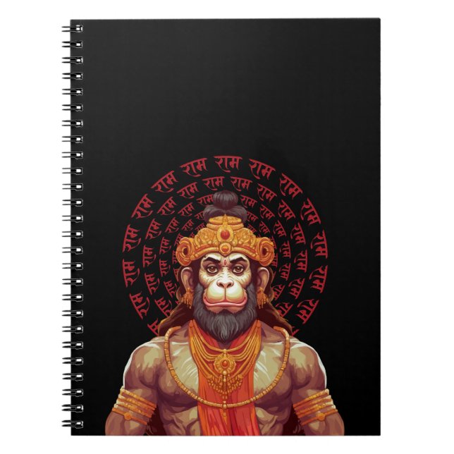 Caderno Espiral notebook Hanuman (Frente)