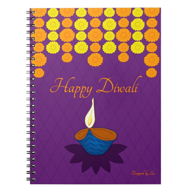 Caderno Espiral notebook Happy Diwali (Frente)
