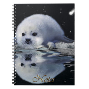 Caderno Espiral Notebook Harpfoca, Aurora & Ice Floe Wildlife
