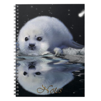 Caderno Espiral Notebook Harpfoca, Aurora & Ice Floe Wildlife