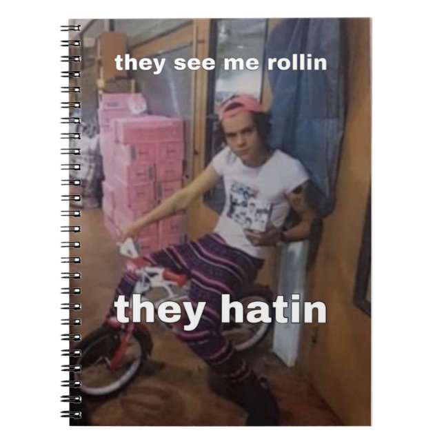 Caderno Espiral notebook Harry Styles meme (Frente)