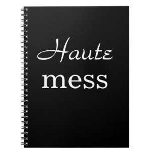 Caderno Espiral Notebook Haute Mess preto