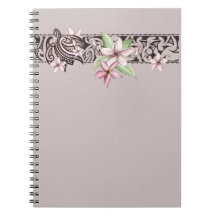 Notebook Hawaiian Honu and Plumeria