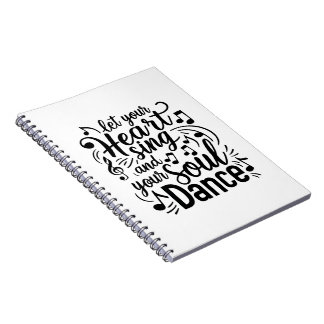 Caderno Espiral Notebook Heart Sing