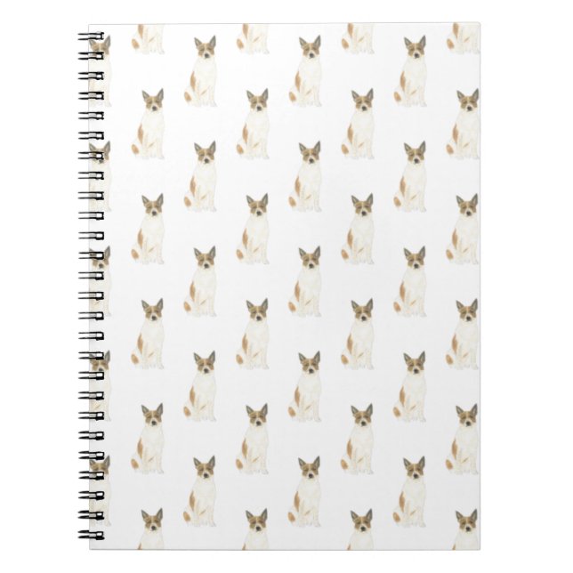 Caderno Espiral Notebook Heeler Cattledog (Vermelho e Branco) (Frente)