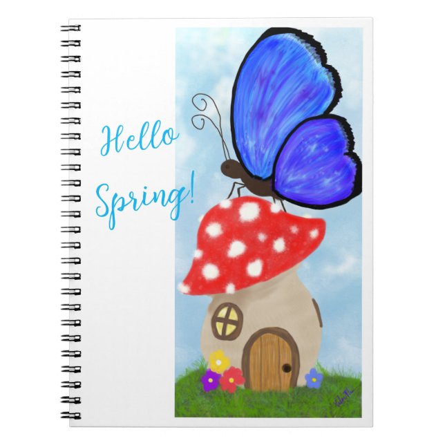 Caderno Espiral Notebook Hello Primavera (Frente)