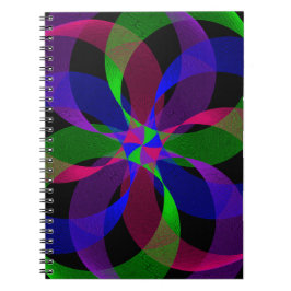 Caderno Espiral Notebook Híbrido Geométrico 2D 3D