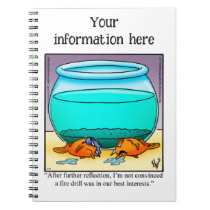 Caderno Espiral Notebook Hillário Humor Aquário