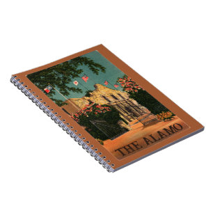 Caderno Espiral Notebook histórico de missão Álamo