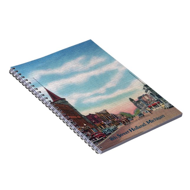 Caderno Espiral Notebook Holland Michigan de 1940 (Lado Direito)