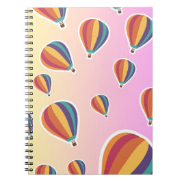 Caderno Espiral Notebook Hot Air Balloon