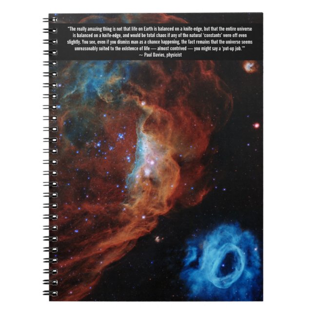 Caderno Espiral Notebook Hubble Nebula Scientist Cotação (Frente)