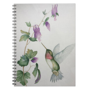 Caderno Espiral Notebook Hummingbird Elegant Wateroclor