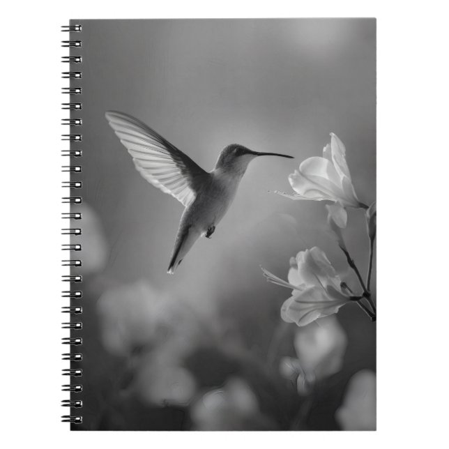 Caderno Espiral Notebook Hummingbird Grace Flower Bloom (Frente)