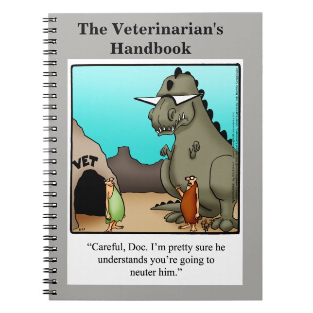 Caderno Espiral Notebook Humor do Veterinário Engraçado (Frente)