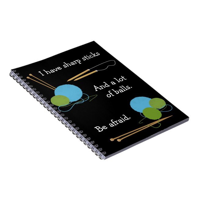 Caderno Espiral Notebook humor tricotado (Lado Direito)