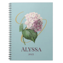 Notebook Hydrangea Floral