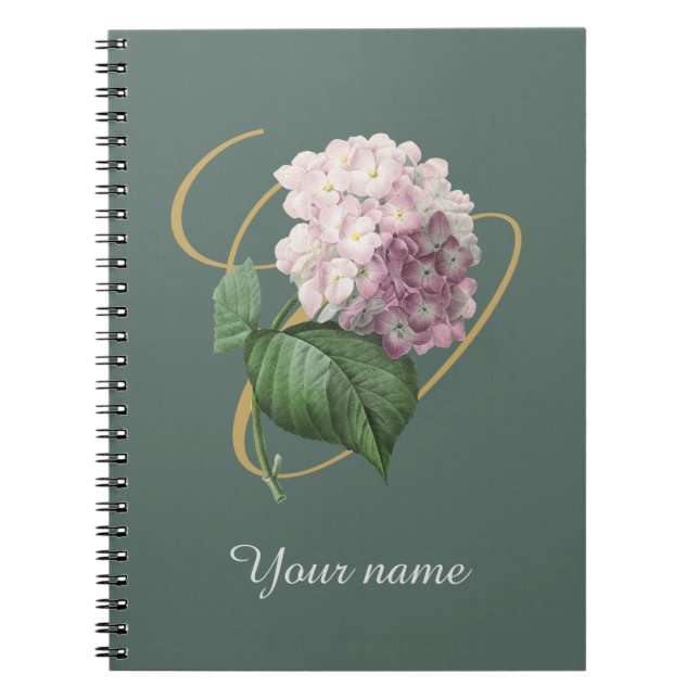 Caderno Espiral Notebook Hydrangea Spiral (Frente)