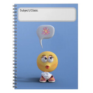 Caderno Espiral Notebook "Idea Emoji" (Azul)