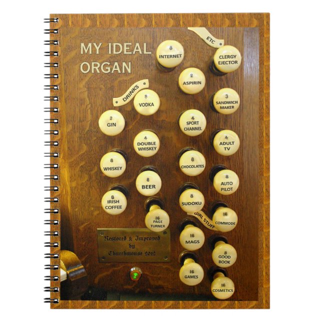 Caderno Espiral Notebook ideal para órgãos (Frente)