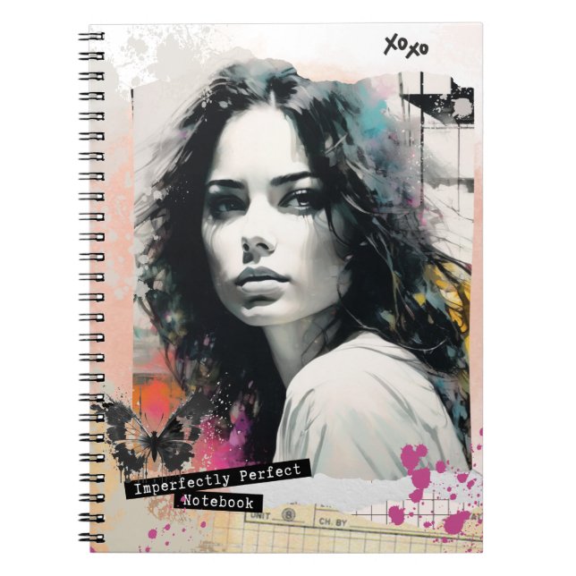 Caderno Espiral Notebook imperfeito - Mulheres coladas (Frente)