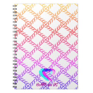 Caderno Espiral Notebook Império Rainbow Heart Spiral