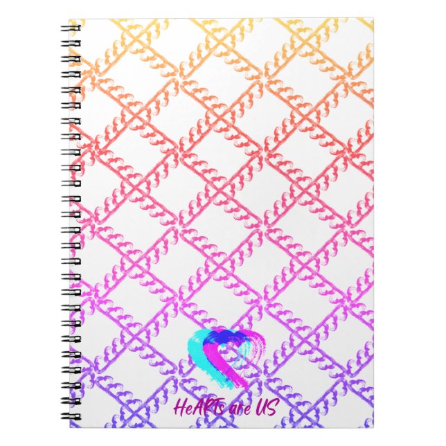 Caderno Espiral Notebook Império Rainbow Heart Spiral (Frente)