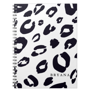 Caderno Espiral Notebook Impressão de Leopardo Negro (QUALQUER COR