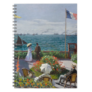 Caderno Espiral Notebook impressionista francês de jardim das terr