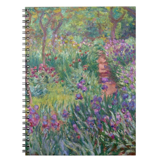 Caderno Espiral Notebook Impressionista Purple Iris Garden (Frente)