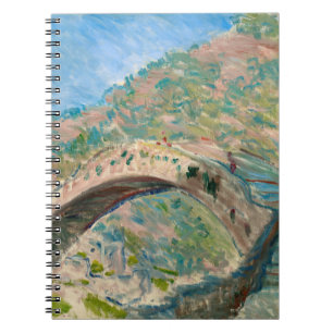 Caderno Espiral Notebook Impressionista Stone Bridge Landscape