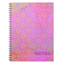 Notebook Infinity Star Mixed Media Quente Pink