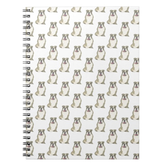 Caderno Espiral Notebook Inglês Bulldog (Brindle) (Frente)
