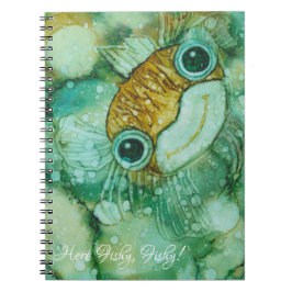 Caderno Espiral Notebook "Inkblot/Cute Fish Personalize