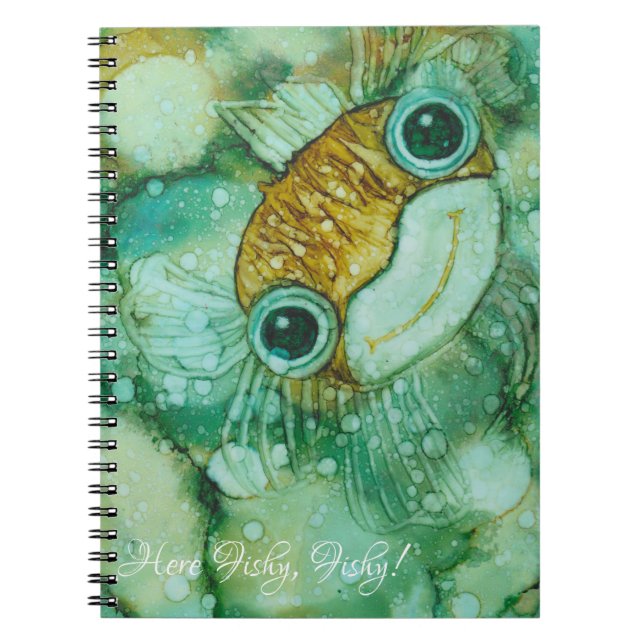 Caderno Espiral Notebook "Inkblot/Cute Fish Personalize (Frente)
