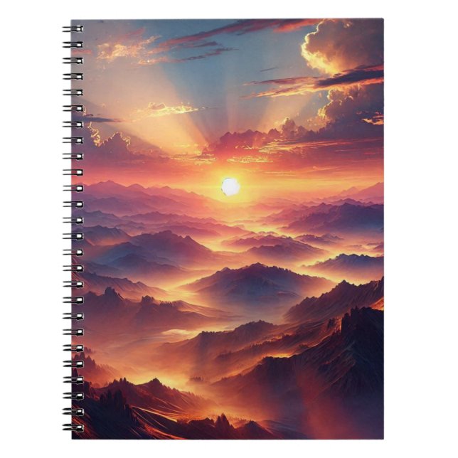 Caderno Espiral Notebook Inspiração Sunset (Frente)