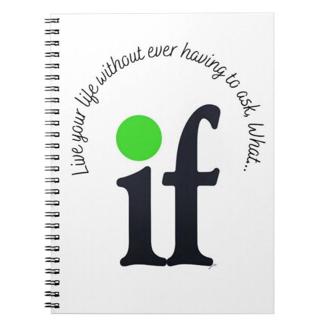 Caderno Espiral Notebook Inspiracional 'What if' (Frente)