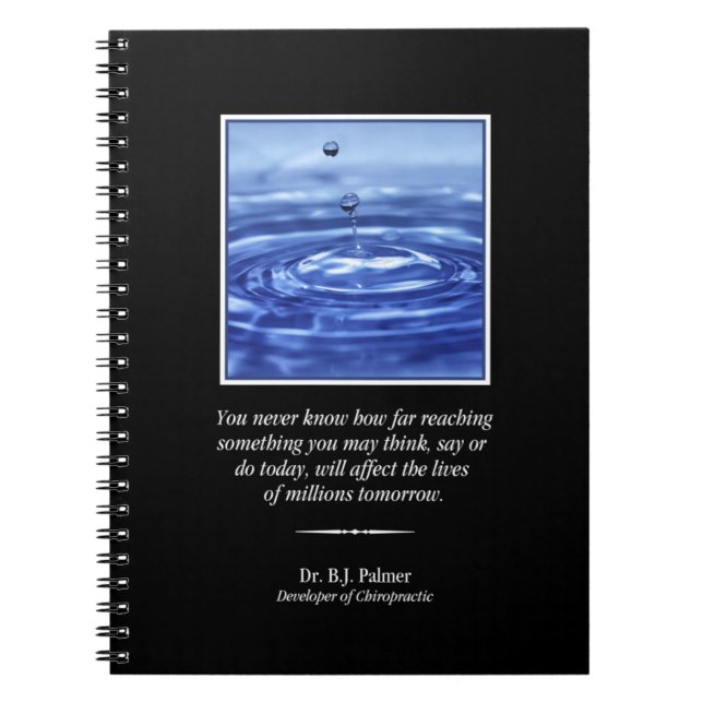 Caderno Espiral Notebook Inspirational Palmer Cote Chiroprático (Frente)