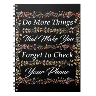 Caderno Espiral Notebook Inspirational Quote Spiral Foto