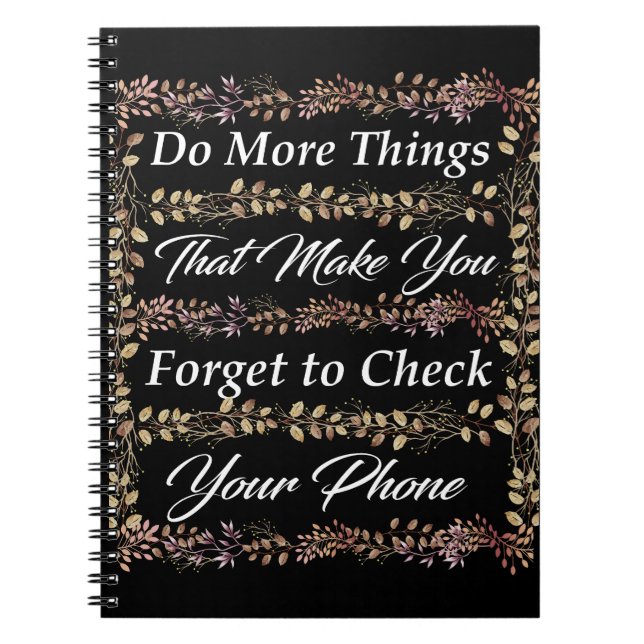 Caderno Espiral Notebook Inspirational Quote Spiral Foto (Frente)