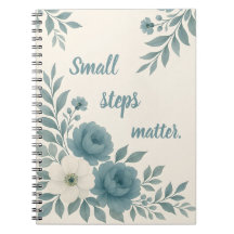Notebook Inspirativo Floral de Aquarela
